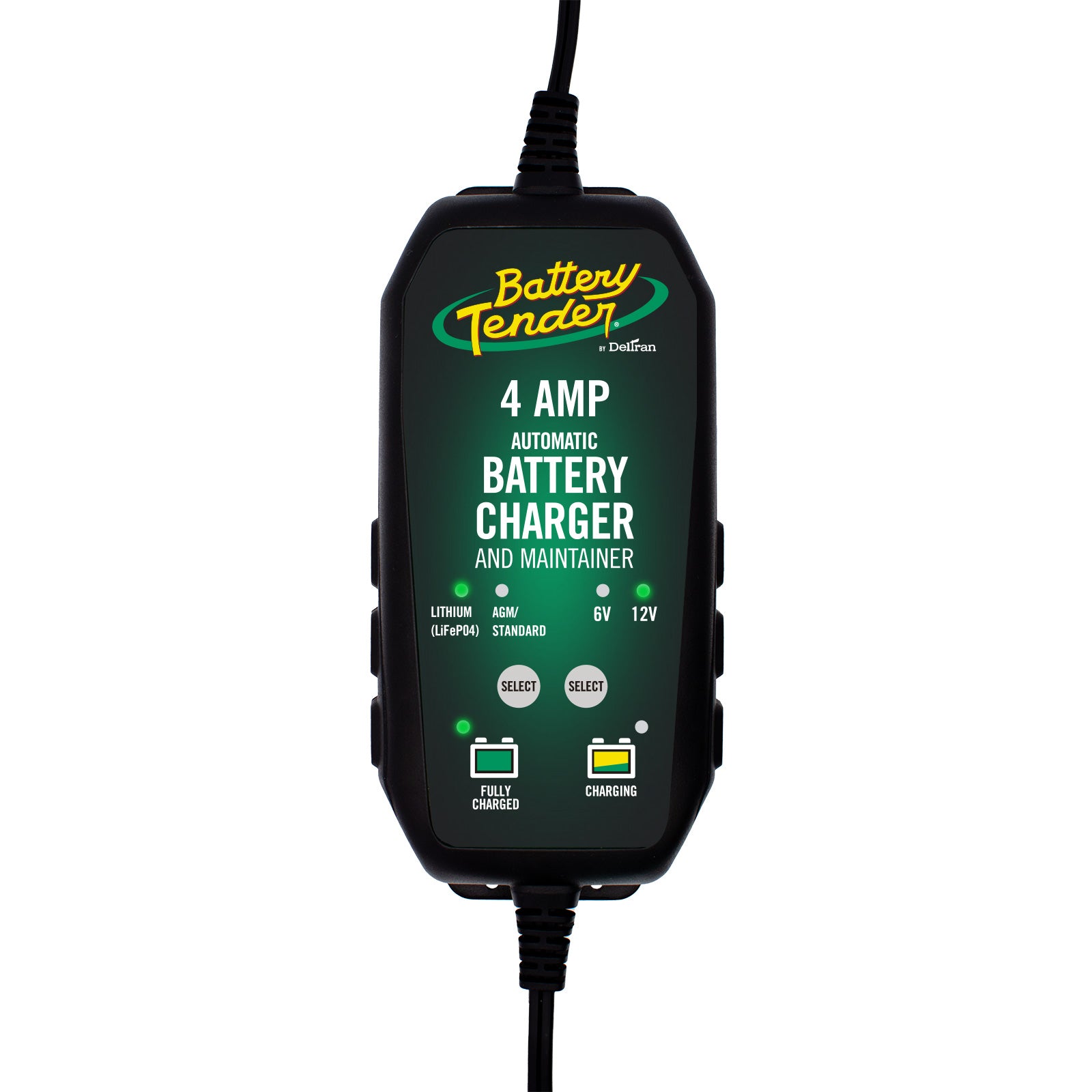 6V/12V, 4 Amp Lead Acid & Lithium Selectable Battery Charger - Available at Walmart