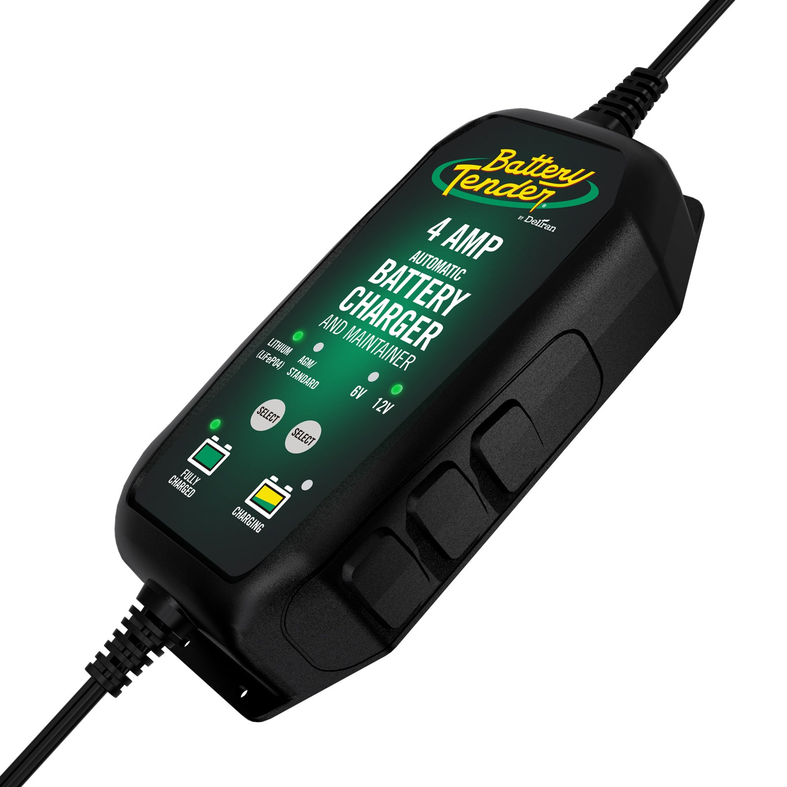 6V/12V, 4 Amp Lead Acid & Lithium Selectable Battery Charger - Available at Walmart