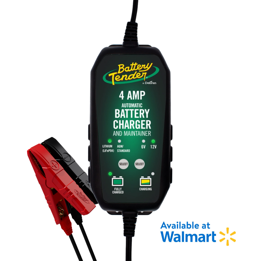 Battery Tender® 6V/12V, 4 Amp Lead Acid & Lithium Selectable Battery Charger - Available at Walmart