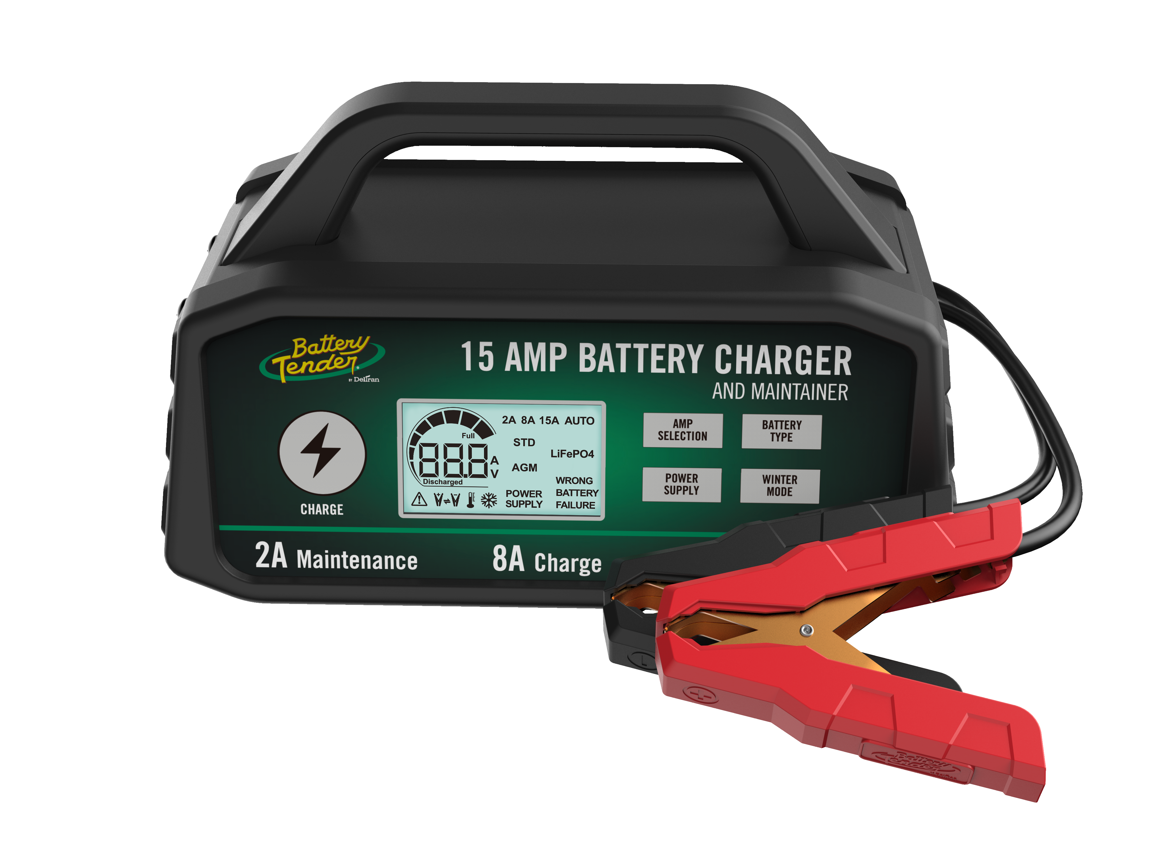 15 AMP / 8 AMP / 2 AMP Power Tender® Selectable Chemistry 12V Battery Charger