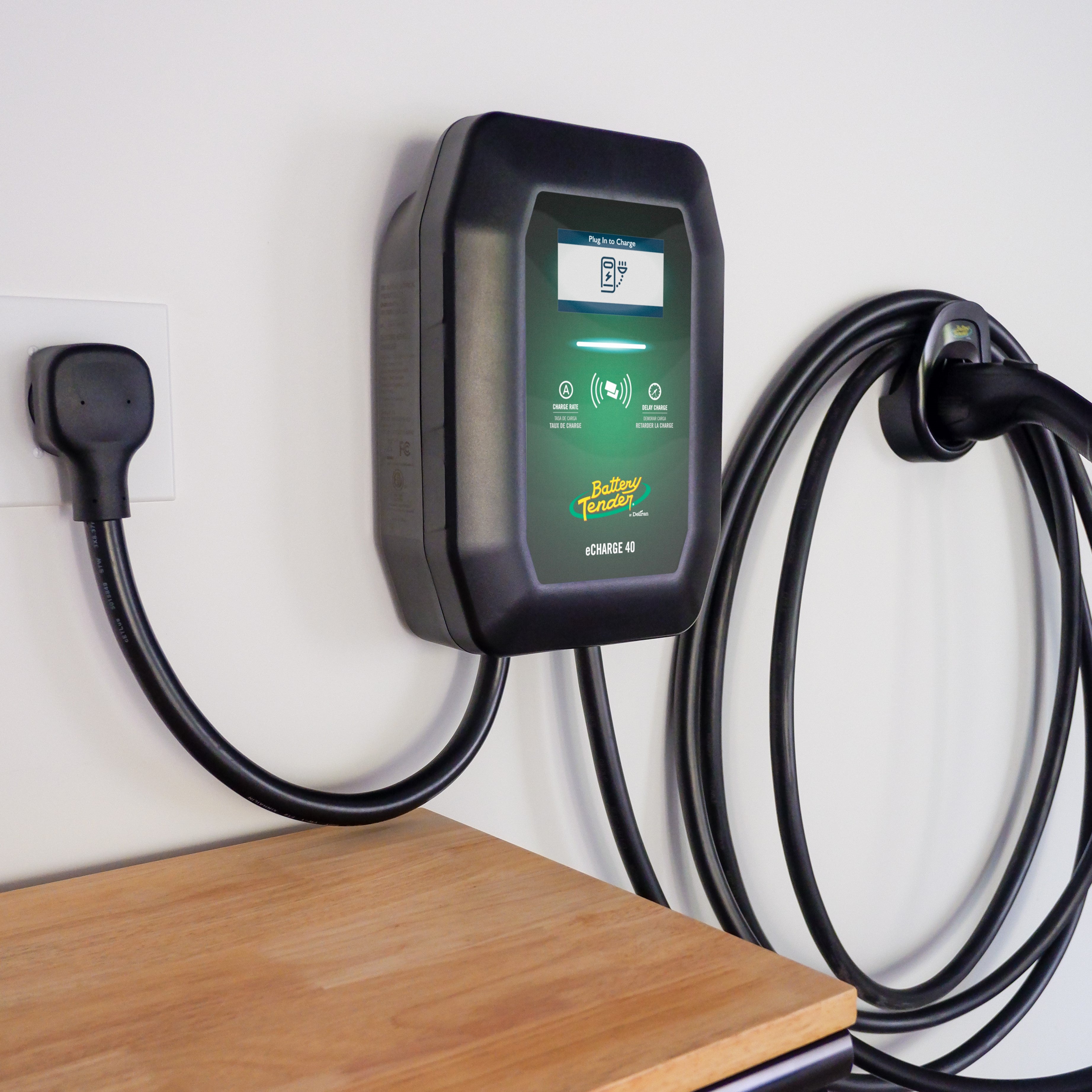 Chargeur EV intérieur et extérieur montable eCharge 40 AMP, niveau 2