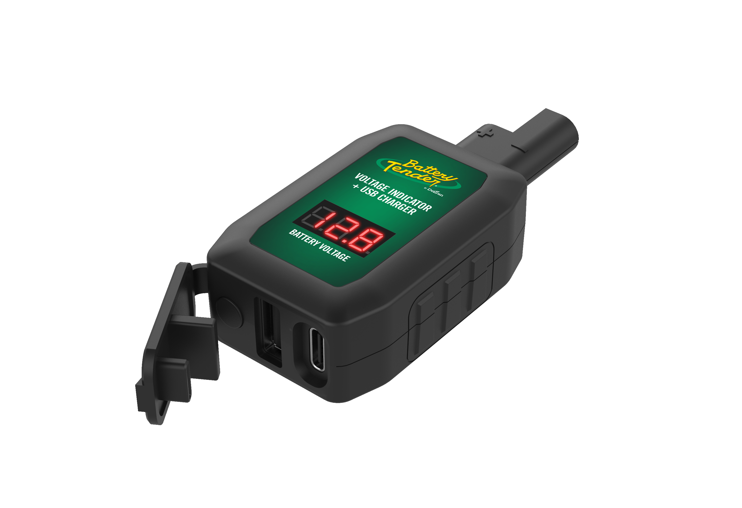 LCD Voltage Indicator Quick Disconnect - USB and USB-C Charger Adapter