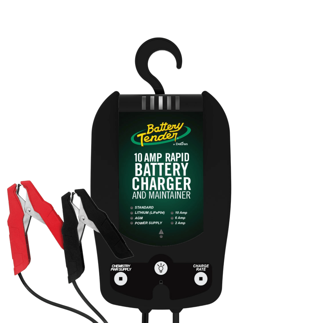 Battery Tender® 10Amp Automotive Battery Charger and Maintainer with selectable power and battery chemistry modes