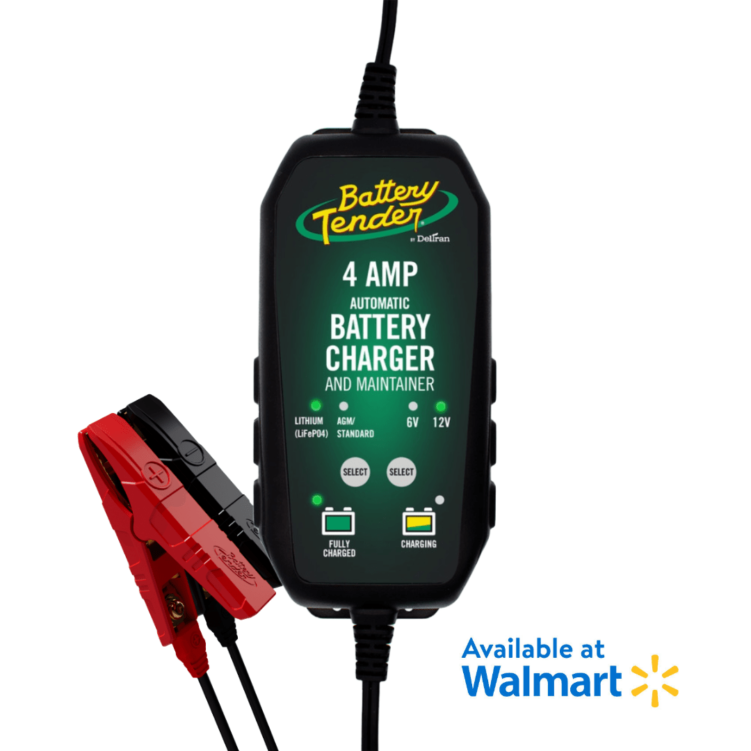 Battery Tender® 6V/12V, 4 AMP Lead Acid & Lithium Selectable Battery Charger - Available at Walmart - Battery Tender®