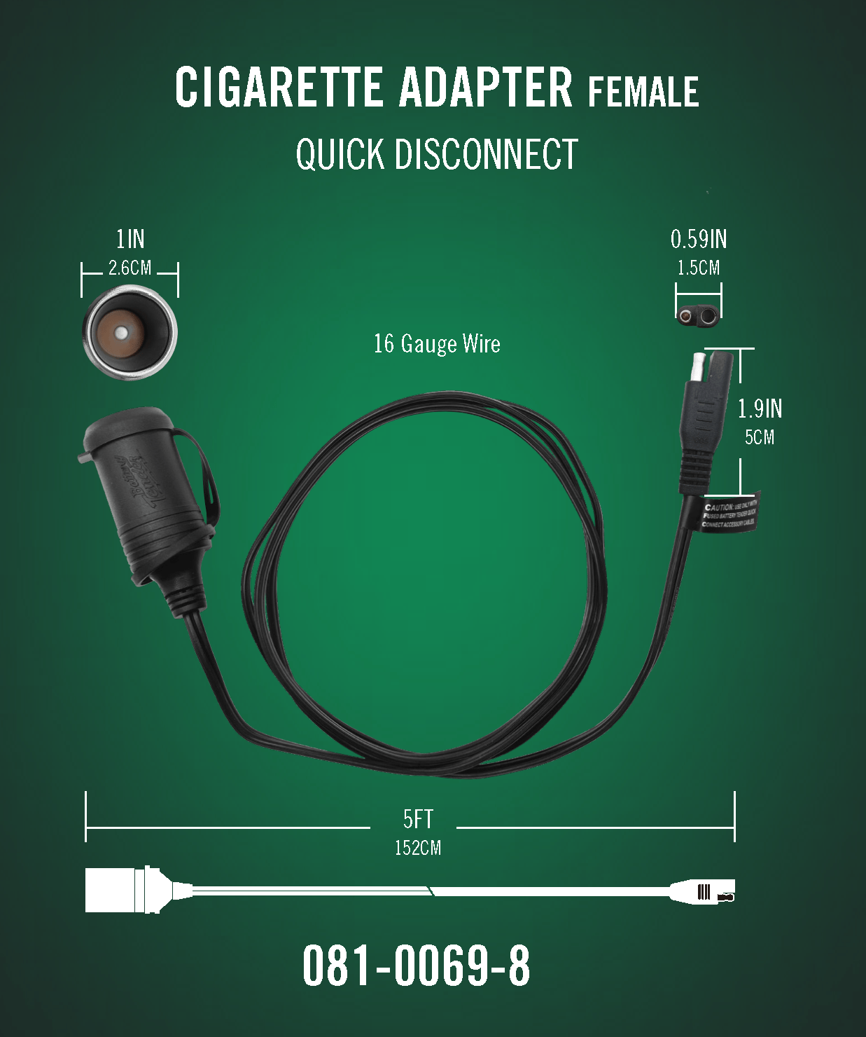 Female Cigarette Adapter Cable